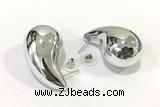 EARR59 23*42mm copper earrings silver plated