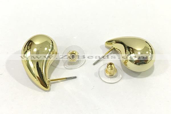 EARR60 15*25mm copper earrings gold plated