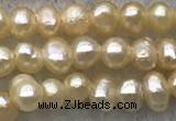 FWP08 14.5 inches 2mm - 3mm potato pink freshwater pearl strands