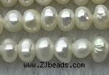 FWP09 14.5 inches 2.5mm - 3mm potato white freshwater pearl strands