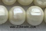 FWP125 15 inches 11mm - 12mm potato white freshwater pearl strands
