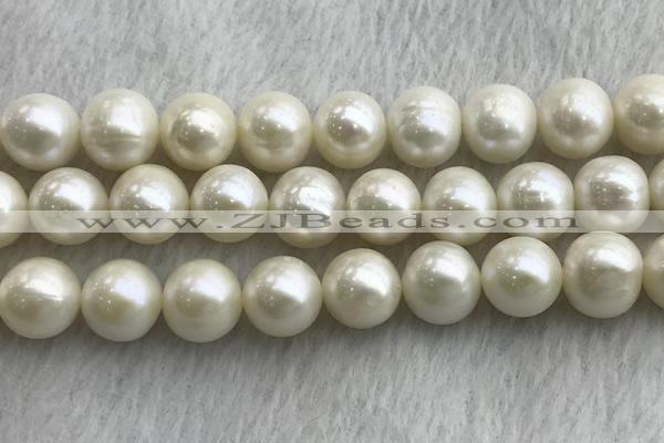 FWP127 15 inches 11mm - 12mm potato white freshwater pearl strands