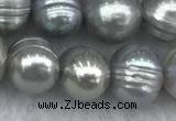 FWP138 15 inches 6mm - 7mm potato grey freshwater pearl strands