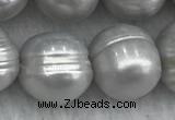 FWP140 15 inches 10mm - 11mm potato grey freshwater pearl strands