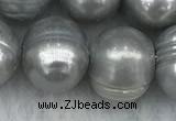 FWP141 15 inches 11mm - 12mm potato grey freshwater pearl strands