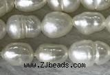 FWP165 14.5 inches 4mm - 5mm rice white freshwater pearl strands