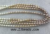 FWP210 15 inches 6mm - 7mm rice mixed color freshwater pearl strands