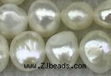 FWP241 15 inches 6mm - 7mm baroque white freshwater pearl strands