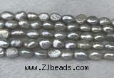 FWP281 15 inches 7mm - 8mm baroque grey freshwater pearl strands