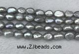 FWP287 15 inches 9mm - 10mm baroque grey freshwater pearl strands