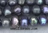 FWP31 14.5 inches 4mm - 4.7mm potato black freshwater pearl strands