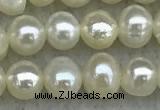 FWP32 14.5 inches 4.8mm potato white freshwater pearl strands