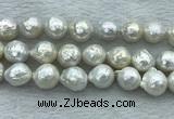 FWP360 15 inches 11mm - 12mm baroque freshwater nucleated pearl beads