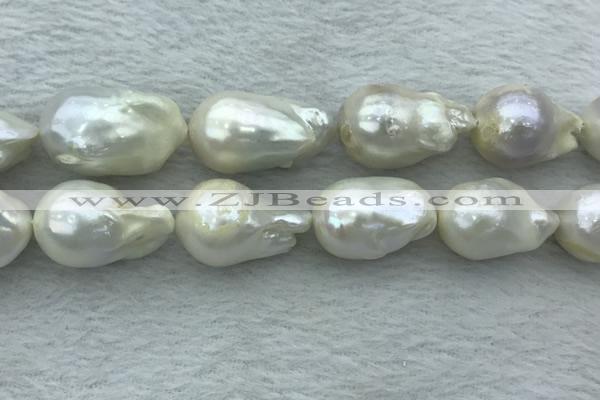 FWP366 15 inches 16mm - 18mm baroque freshwater nucleated pearl beads