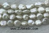 FWP385 15 inches 11mm - 12mm coin freshwater pearl beads