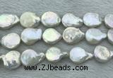 FWP394 15 inches 14mm - 16mm coin freshwater pearl beads