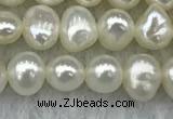 FWP40 14.5 inches 4mm - 5mm potato white freshwater pearl strands
