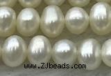 FWP41 14.5 inches 4mm - 5mm potato white freshwater pearl strands