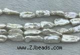 FWP410 15 inches 10*20mm - 11*25mm biwa freshwater pearl beads