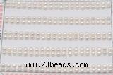 FWP450 half-drilled 3-3.5mm bread freshwater pearl beads