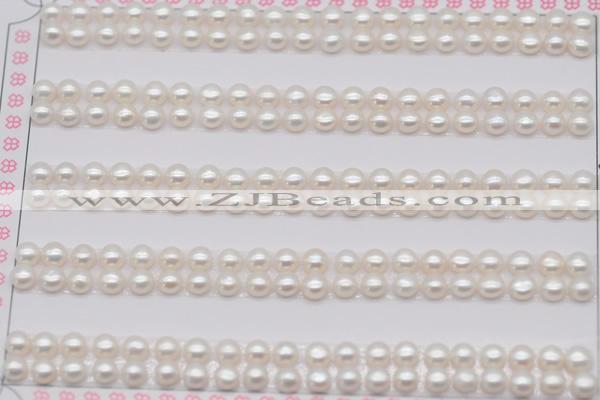 FWP451 half-drilled 3.5-4mm bread freshwater pearl beads