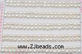 FWP452 half-drilled 4-4.5mm bread freshwater pearl beads