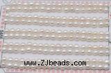 FWP453 half-drilled 4.5-5mm bread freshwater pearl beads