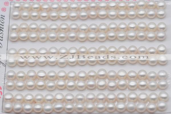 FWP454 half-drilled 5-5.5mm bread freshwater pearl beads