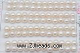 FWP457 half-drilled 6.5-7mm bread freshwater pearl beads