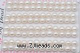 FWP458 half-drilled 7-7.5mm bread freshwater pearl beads