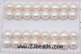 FWP465 half-drilled 10.5-11mm bread freshwater pearl beads