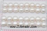 FWP466 half-drilled 11-11.5mm bread freshwater pearl beads