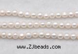 FWP487 14.5 inches 8mm - 9mm potato white freshwater pearl strands