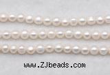 FWP487 14.5 inches 8mm - 9mm potato white freshwater pearl strands
