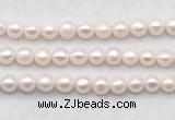 FWP488 14.5 inches 10mm - 11mm potato white freshwater pearl strands