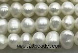 FWP51 14.5 inches 3mm - 4mm potato white freshwater pearl strands