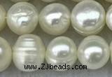 FWP56 15 inches 6mm - 7mm potato white freshwater pearl strands