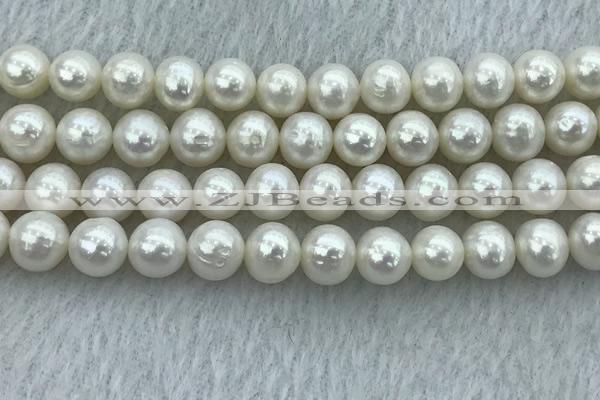 FWP86 15 inches 8mm - 9mm potato white freshwater pearl strands