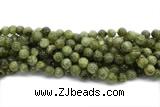 GARN06 15 inches 8mm round green garnet gemstone beads