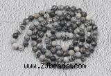 GMN114 Hand-knotted 6mm black & white jasper 108 beads mala necklaces