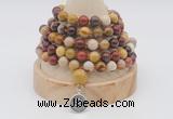 GMN1146 Hand-knotted 8mm, 10mm mookaite 108 beads mala necklaces with charm