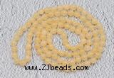 GMN117 Hand-knotted 6mm honey jade 108 beads mala necklaces