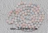 GMN118 Hand-knotted 6mm morganite 108 beads mala necklaces