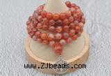 GMN1212 Hand-knotted 8mm, 10mm fire agate 108 beads mala necklaces with charm