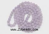 GMN122 Hand-knotted 6mm lavender amethyst 108 beads mala necklaces