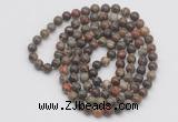 GMN136 Hand-knotted 6mm ocean agate 108 beads mala necklaces