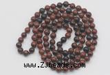 GMN139 Hand-knotted 6mm mahogany obsidian 108 beads mala necklaces