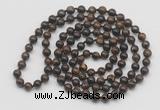 GMN140 Hand-knotted 6mm bronzite 108 beads mala necklaces