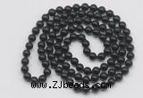 GMN142 Hand-knotted 6mm black onyx 108 beads mala necklaces