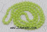 GMN15 Hand-knotted 8mm candy jade 108 beads mala necklaces